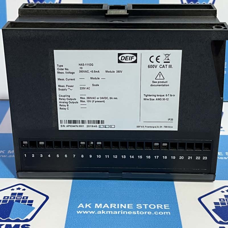 DEIF UNI-LINE HAS-111DG PARALLELING CONTROL RELAY-2 DEIF UNI-LINE HAS-111DG PARALLELING CONTROL RELAY