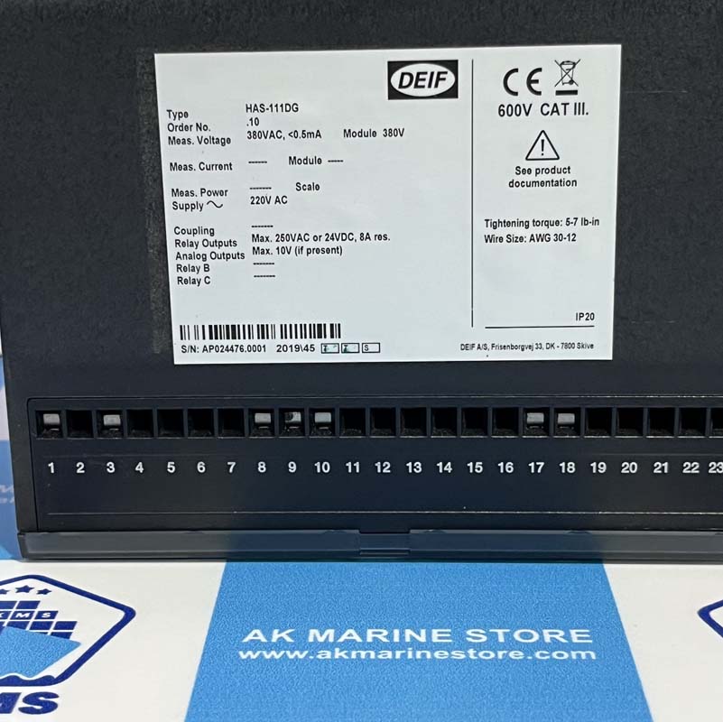 DEIF UNI-LINE HAS-111DG PARALLELING CONTROL RELAY-3 DEIF UNI-LINE HAS-111DG PARALLELING CONTROL RELAY