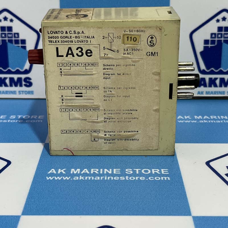 LOVATO ELECTRIC DIVISION LA3E PROTECTIVE RELAY