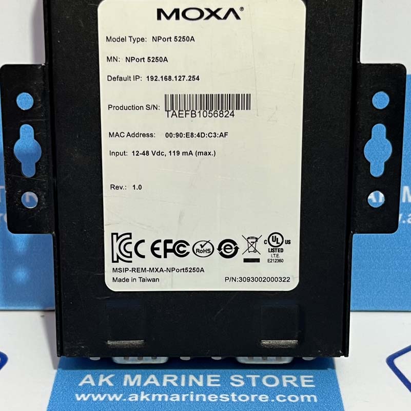 MOXA NPORT 5250A SERIAL DEVICE - AK MARINE STORE