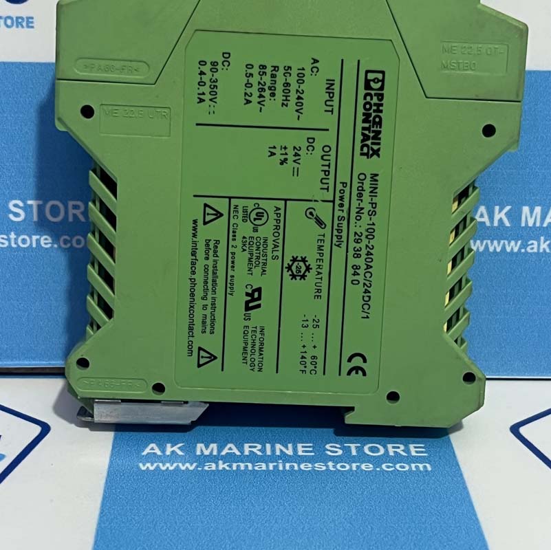 PHOENIX CONTACT MINI-PS-100-240AC-24DC-1A POWER SUPPLY