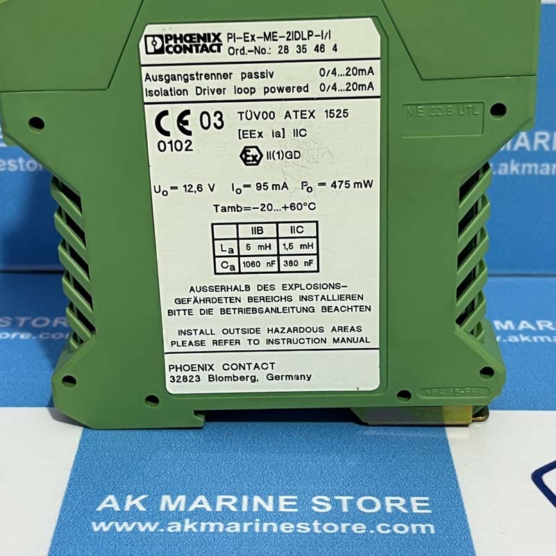 PHOENIX CONTACT PI-EX-ME-2IDLP-I-I SIGNAL ISOLATOR