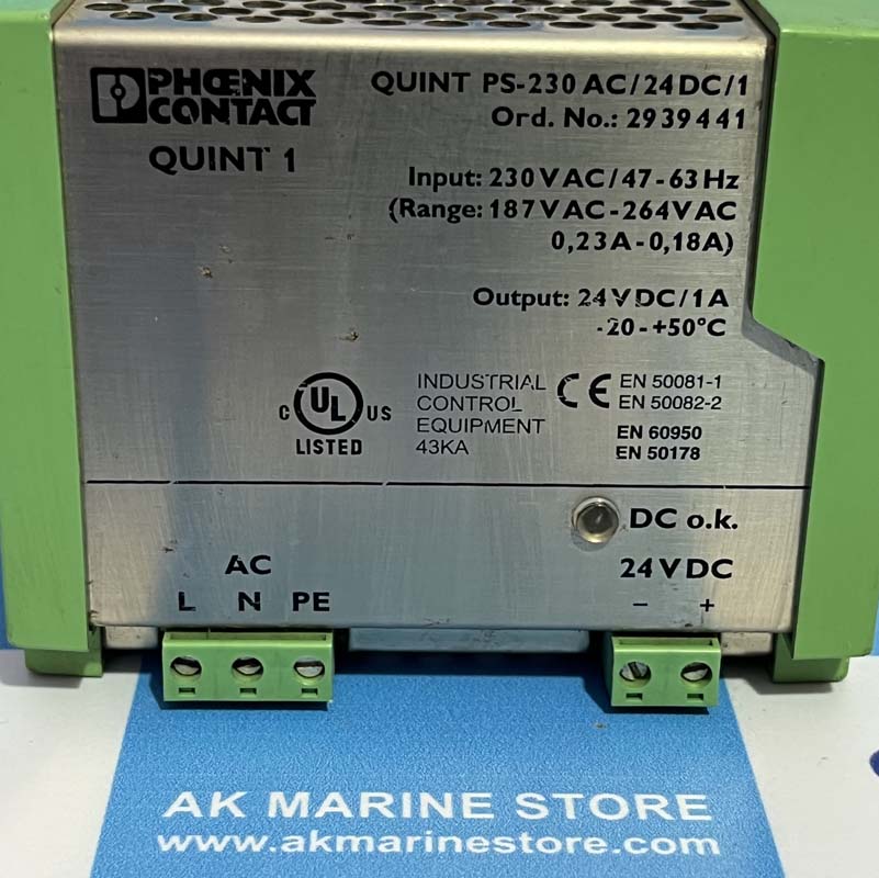 PHOENIX CONTACT QUINT1 78-139-3300 POWER SUPPLY-1 PHOENIX CONTACT QUINT1 78-139-3300 POWER SUPPLY