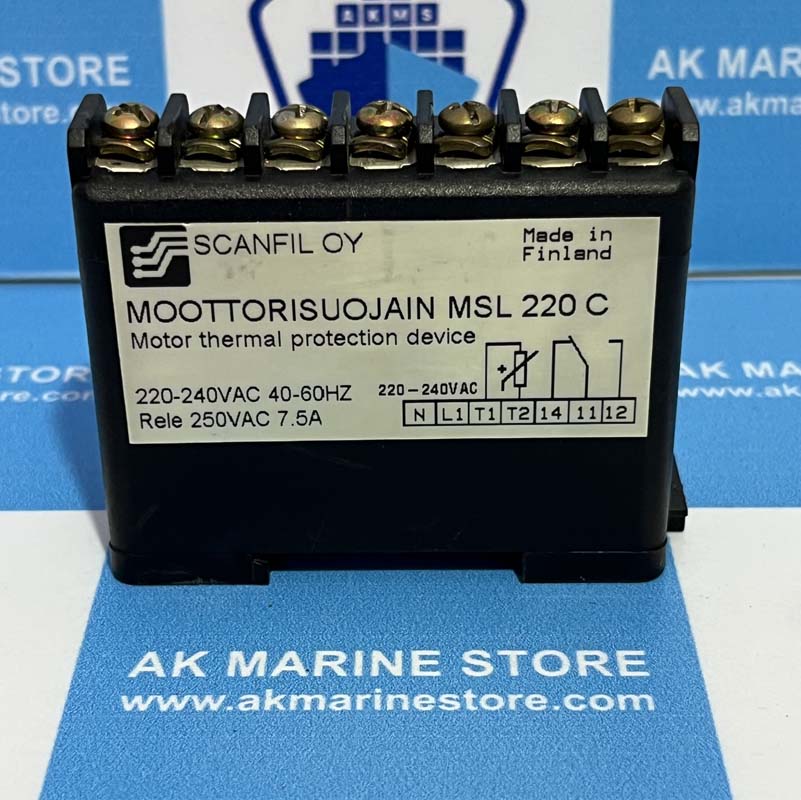 SCANFIL OYJ MSL 220 C MOTOR THERMAL PROTECTION DEVICE