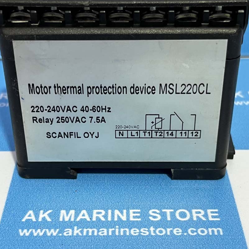 SCANFIL OYJ MSL220CL MOTOR THERMAL PROTECTION DEVICE