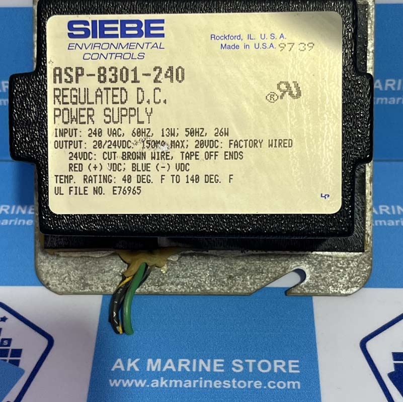 SIEBE ENVIRONMENYAL CONTROLS ASP-8301-240 POWER SUPPLY-1 SIEBE ENVIRONMENYAL CONTROLS ASP-8301-240 POWER SUPPLY