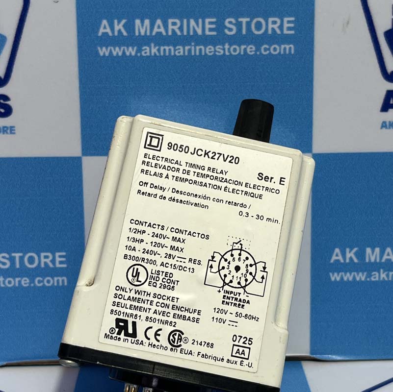 SQUARE D 9050JCK27V20 TIME DELAY RELAY