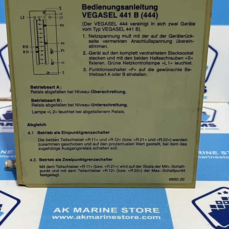 VEGASEL 441 B 444 SAFETY TEMPERATURE LIMITER