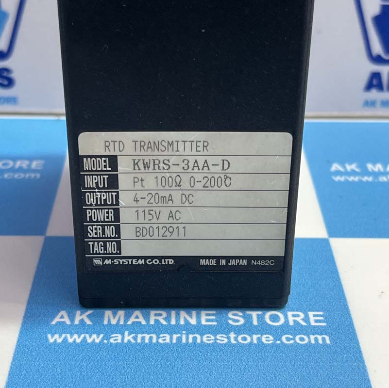 M-SYSTEM CO LTD KWRS-3AA-D RTD TRANSMITTER