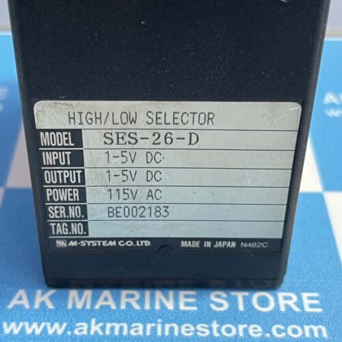 M-SYSTEM CO LTD SES-26-D HIGH-LOW SELECTOR