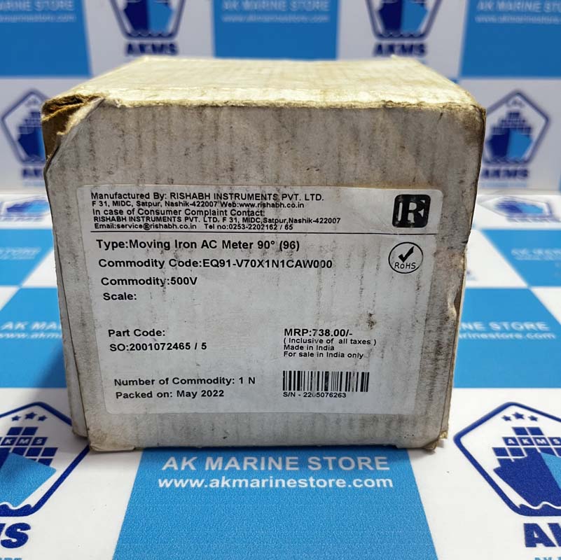 RISHABH INSTRUMENTS EQ 96 0-500V METER
