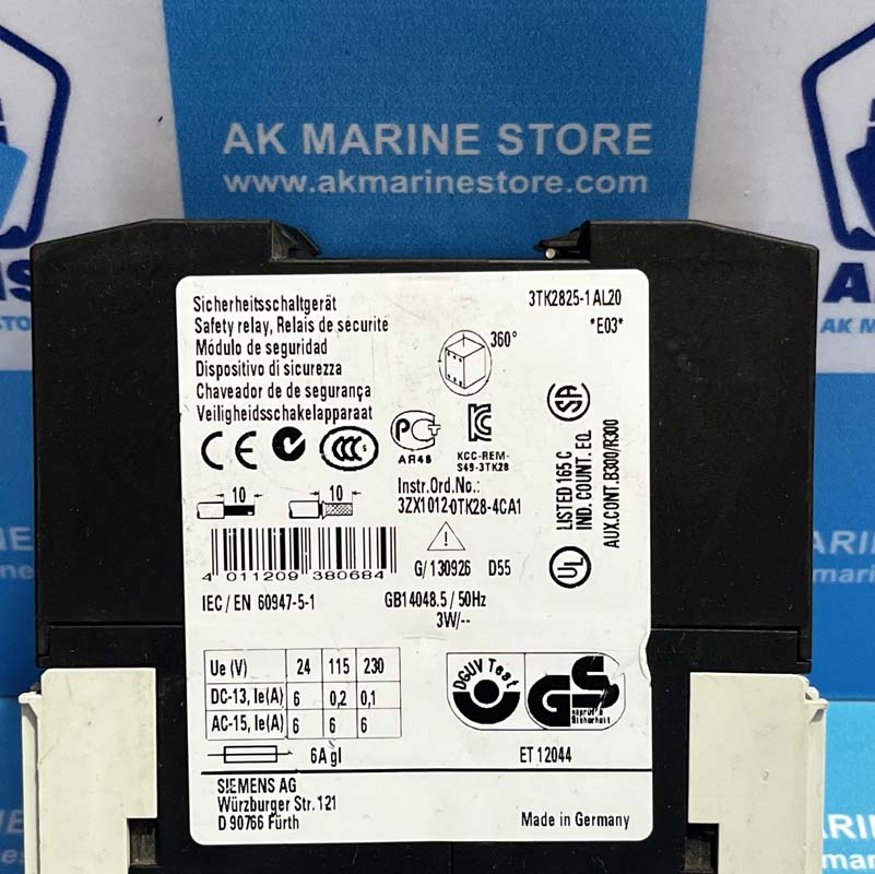 SIEMENS SIRIUS 3TK2827-1AL20 SAFETY RELAY-1-2 SIEMENS SIRIUS 3TK2827-1AL20 SAFETY RELAY-1