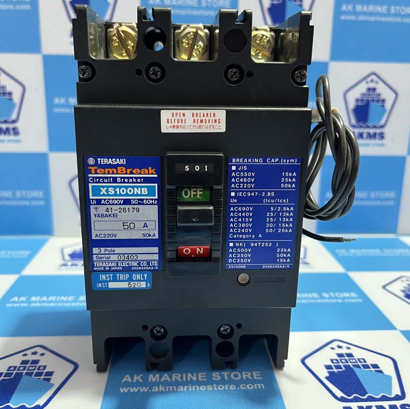 TERASAKI XS100NB 50 AMP CIRCUIT BREAKER
