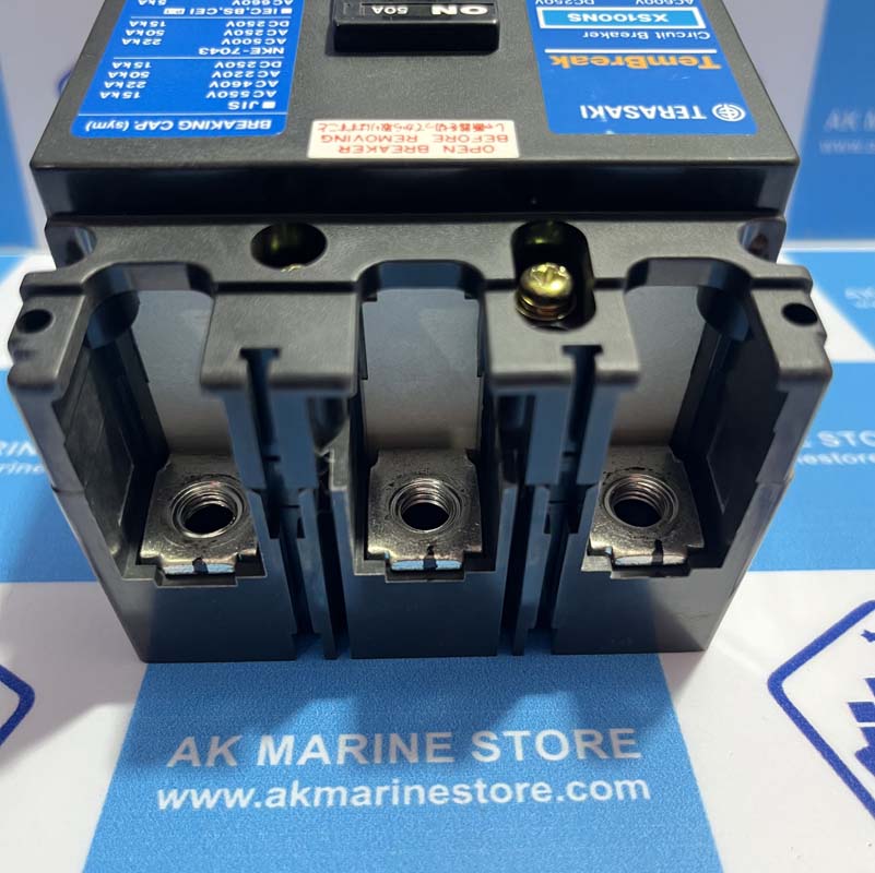 TERASAKI XS100NS 50 AMP CIRCUIT BREAKER-3 TERASAKI XS100NS 50 AMP CIRCUIT BREAKER
