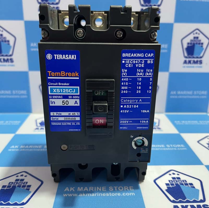TERASAKI XS125CJ 50 AMP CIRCUIT BREAKER