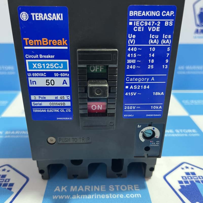 TERASAKI XS125CJ 50 AMP CIRCUIT BREAKER
