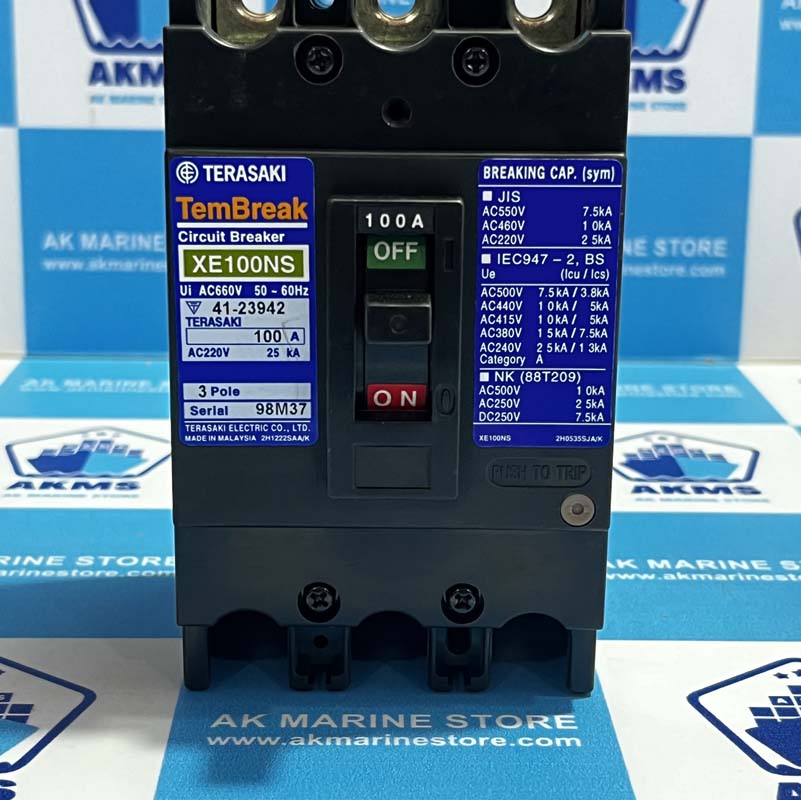 TERASAKI XE100NS 100 AMP CIRCUIT BREAKER