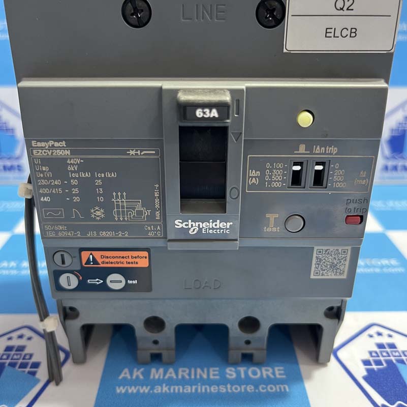 SCHNEIDER ELECTRIC EZCV250N 63A CIRCUIT BREAKER