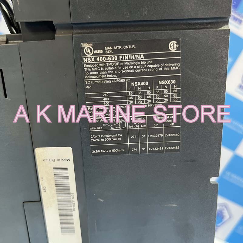 SCHNEIDER ELECTRIC NSX 400NA 400A CIRCUIT BREAKER-2 SCHNEIDER ELECTRIC NSX 400NA 400A CIRCUIT BREAKER